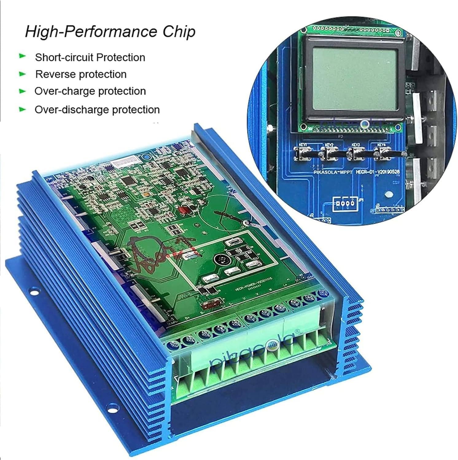 Wind Solar Hybrid Charge Controller,12V/24V/48V Automatic Mppt Charge Boost Charging Regulator for Home, Boat, Street Light 12V-6000W