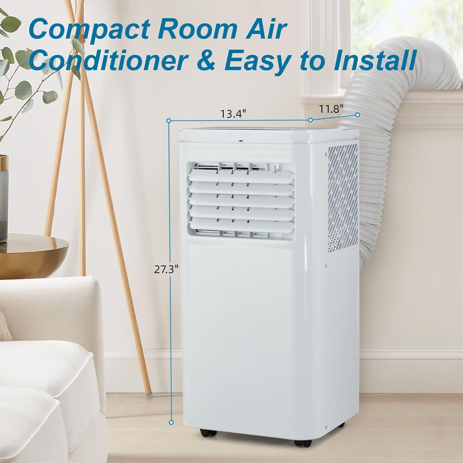 10000 BTU Portable Air Conditioner, AC Unit Cool Up to 450 Sq.Ft, 3 In 1 Cooling, Dehumidifier, Fan, Remote Control