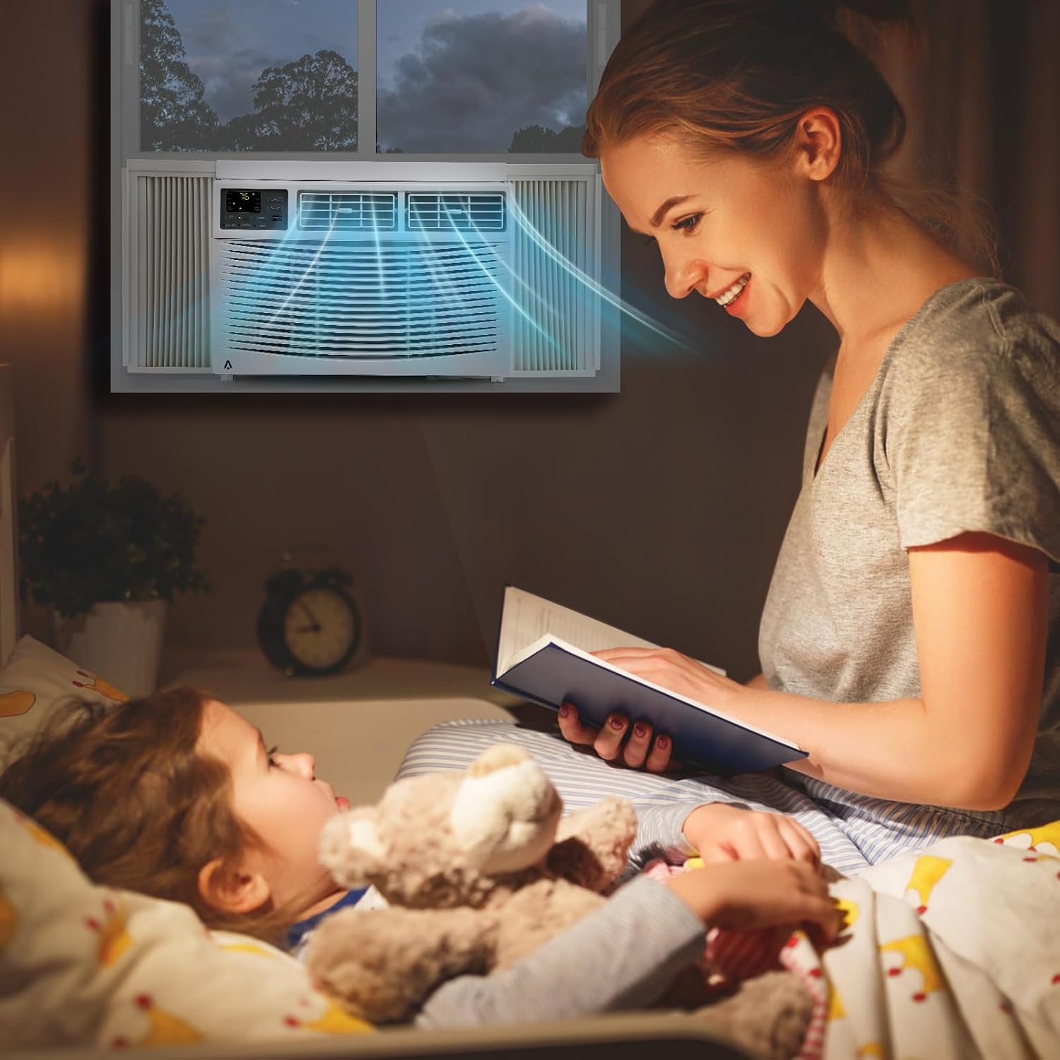 8,000 Btu Window Air Conditioner, Cools Up to 350 Sq. Ft with Cooling, 3 Fan Speed, Window-Mounted Room Ac Window Unit with Remote, Easy Install Kit for Home