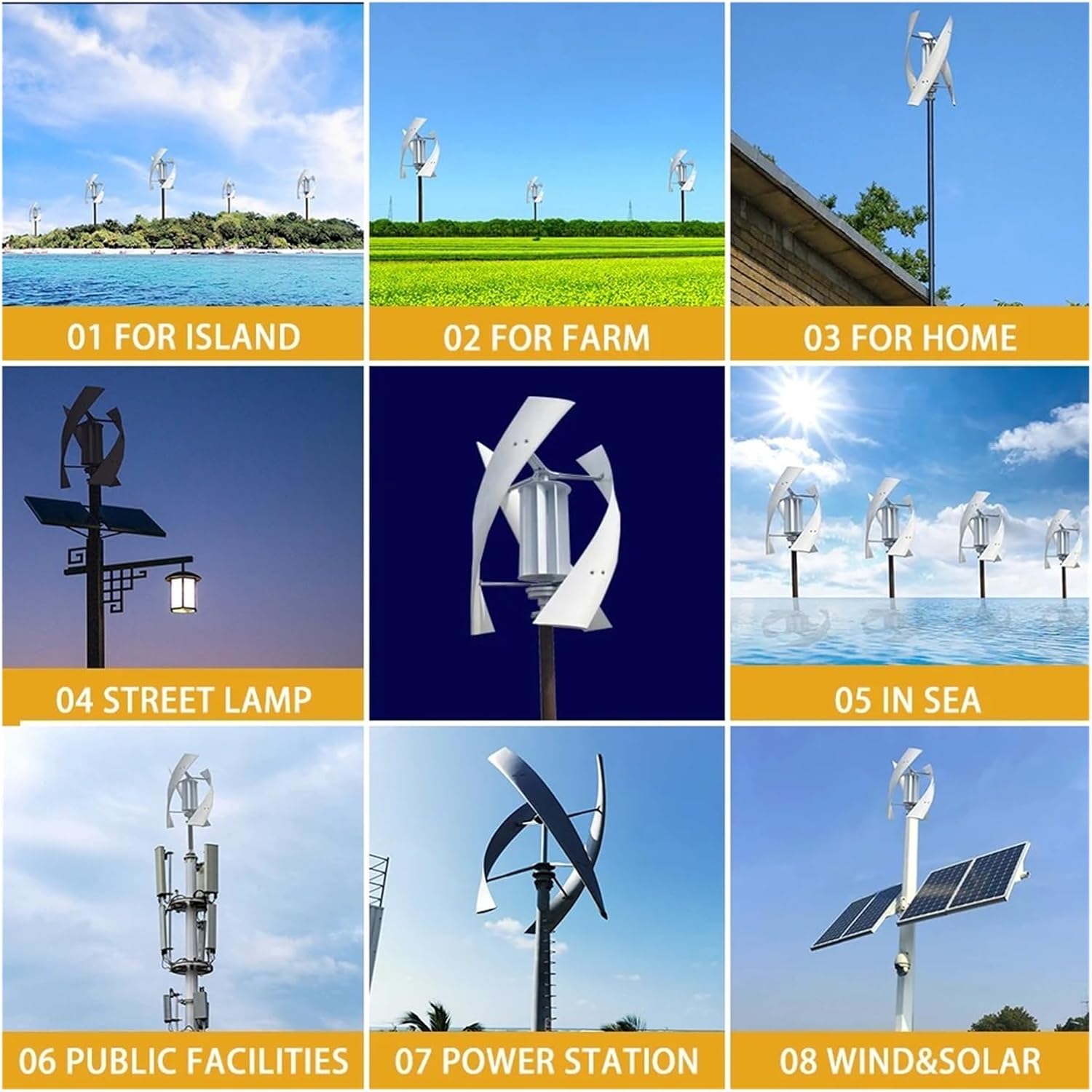 Wind Turbines, Vertical Axis Maglev Wind Turbine Generator 1000w 24v 48v 3 Blades Free Energy for Homeuse Windmills Low RPM(48V)