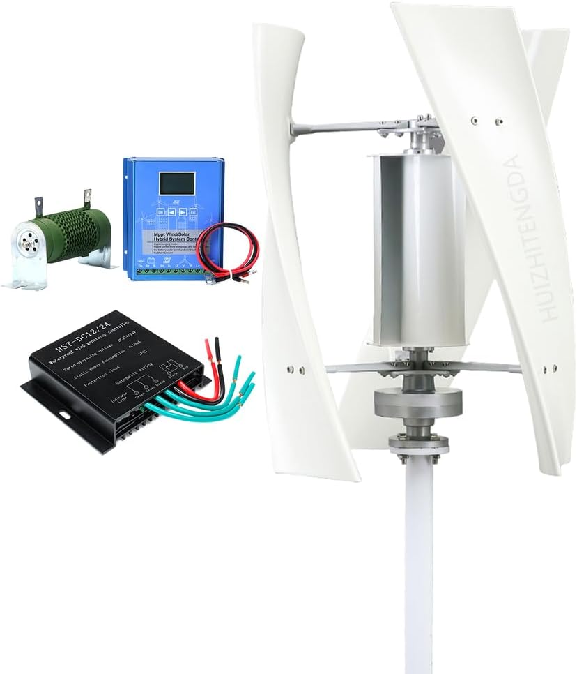 10000W Vertical Axis Wind Turbine,AC 12V 24V 48V 220V Wind Power Generator Kit, for Marine, RV, Home, Windmill Generator Suit for Hybrid Solar Wind System