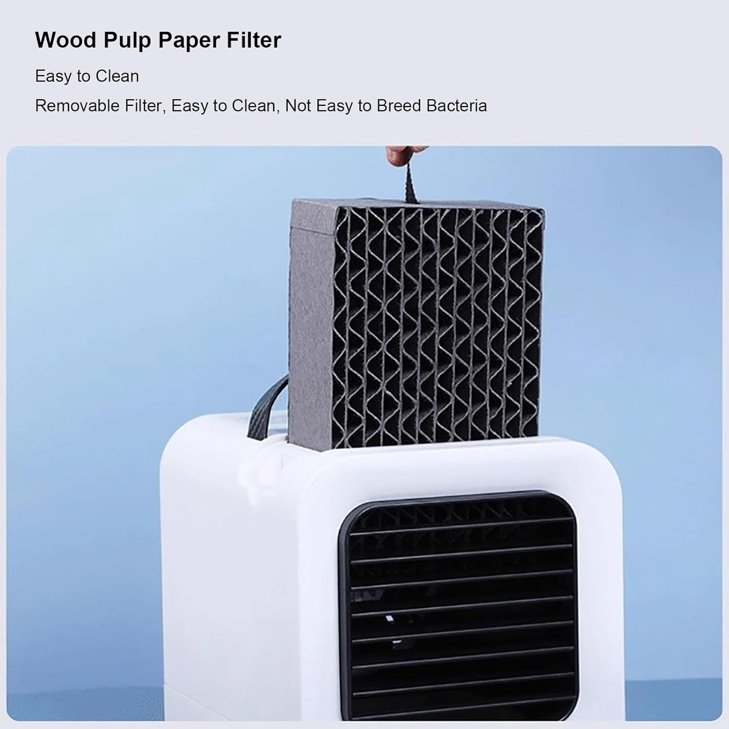 Personal Evaporative Air Cooler, Portable Air Conditioners with 0.13Gal Water Tank, 3 Wind Speeds, Small Swamp Cooler for Room Bedroom Office