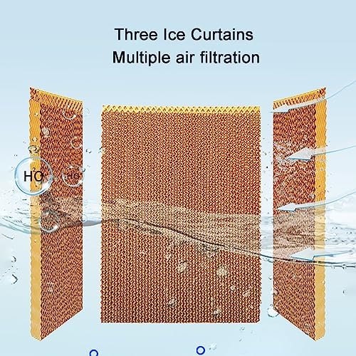 Evaporative Air Cooler 8600CFM Swamp Cooler with 80L Water Tank, 120°Oscillation with Remote, Timer, Honeycomb Pad Cooling, 3 Wind Speeds, 6 Ice Packs for Outdoor Indoor Use