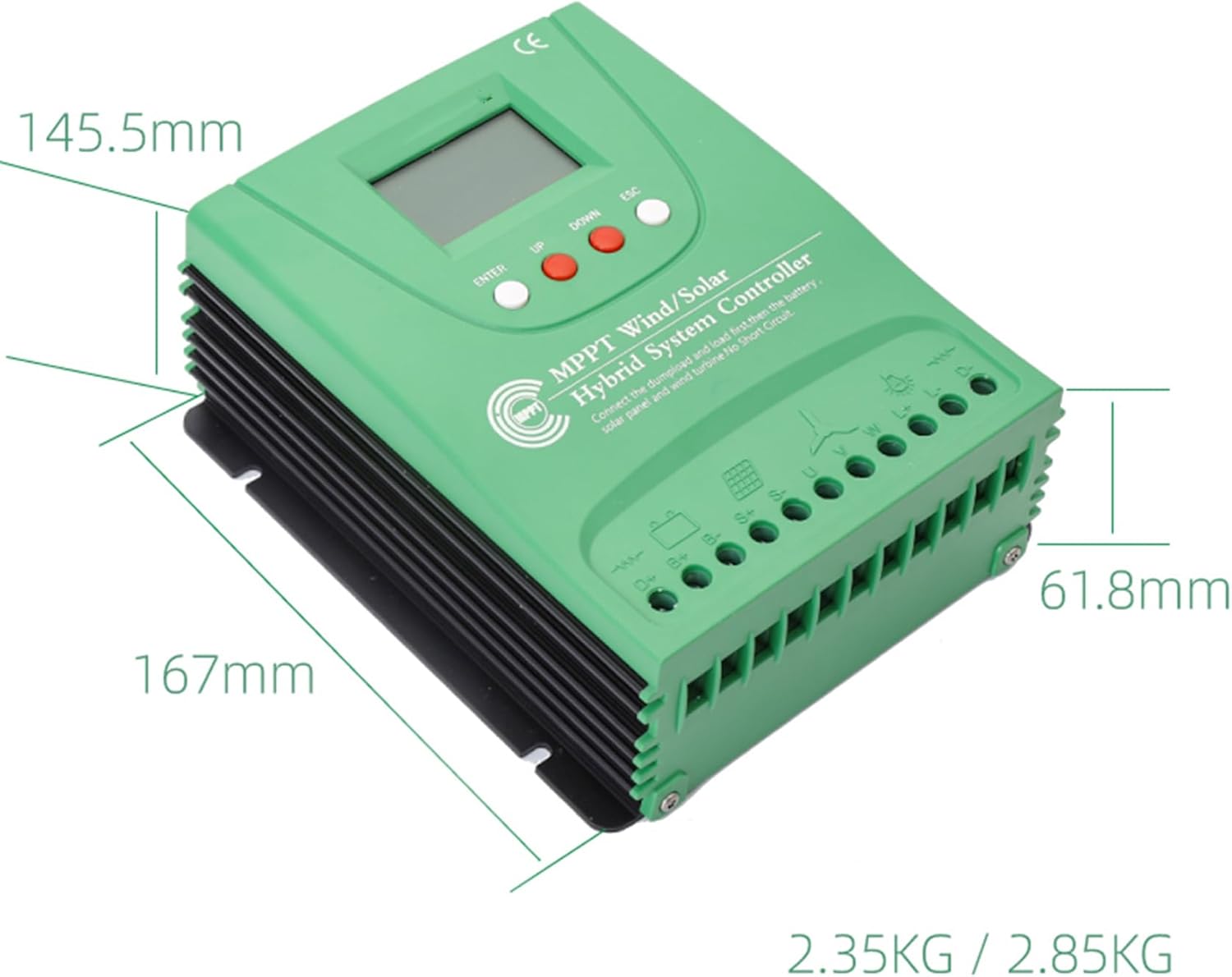 8000W Wind Solar Hybrid System MPPT Charge Controller Wind Turbine Solar Panel 12V 24V 48V Regulator(with Dump Load),220v