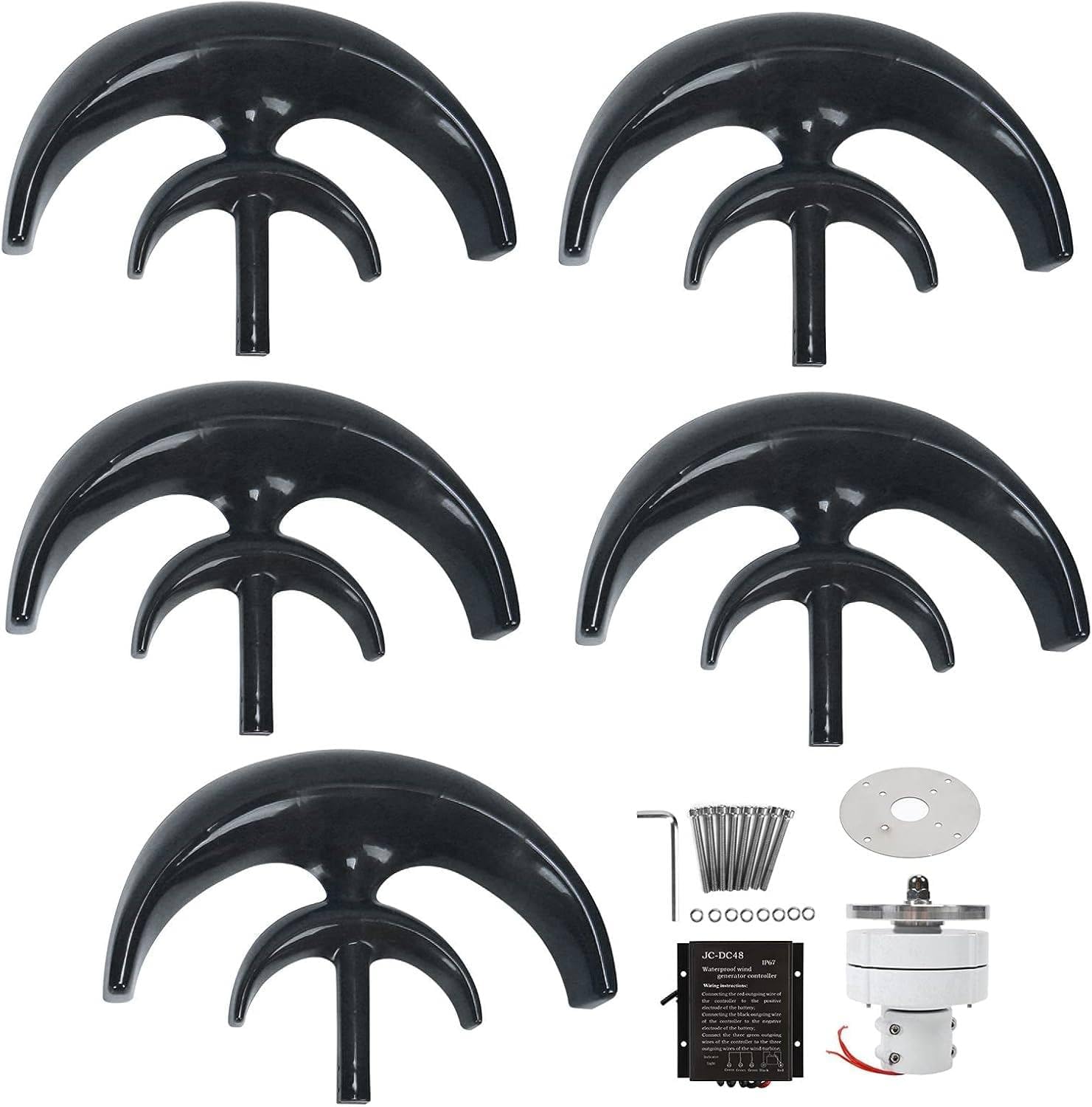 DIY Vertical Axis Wind Turbine Kit - 24V Eco-Friendly Wind Generator for Kids, Educational STEM Project, Three-Phase Permanent Magnet Model, Perfect Night Light Toy