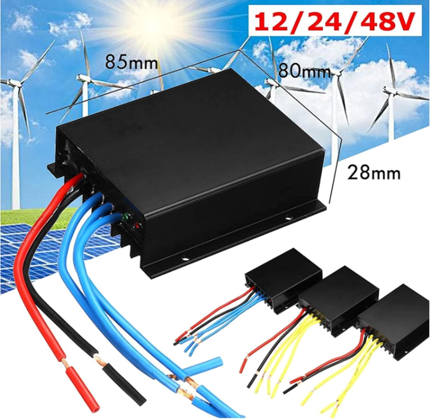 Wind Generator Kit 16000W, 12V 24V 48V 220V Horizontal Home Powers Windmill Energy Turbines for Boats Terraces Cabins(No Noise)