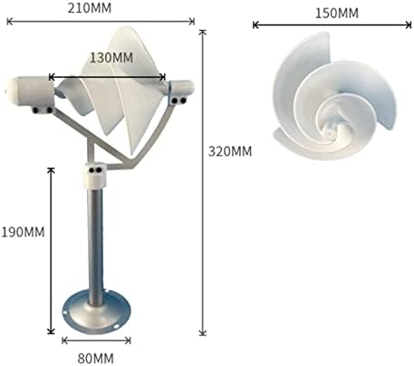 10W Micro Spiral Wind Power Generator - DIY White Model, Permanent Magnet Breeze Starter with LED Light for Eco-Friendly Energy Solutions, Ideal for Renewable Energy Projects