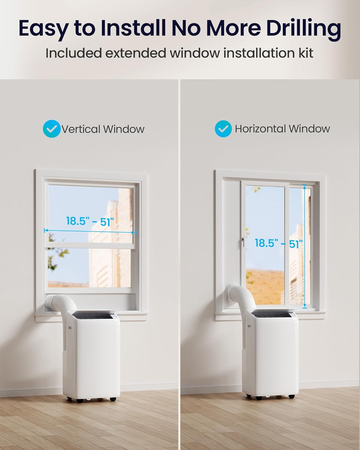 GENTLECOOL 14000 BTU Inverter Portable Air Conditioner, Energy-Efficient Cooling for Rooms up to 600 Sq.Ft, 3-in-1 AC with Fan & Dehumidifier, Quiet Operation