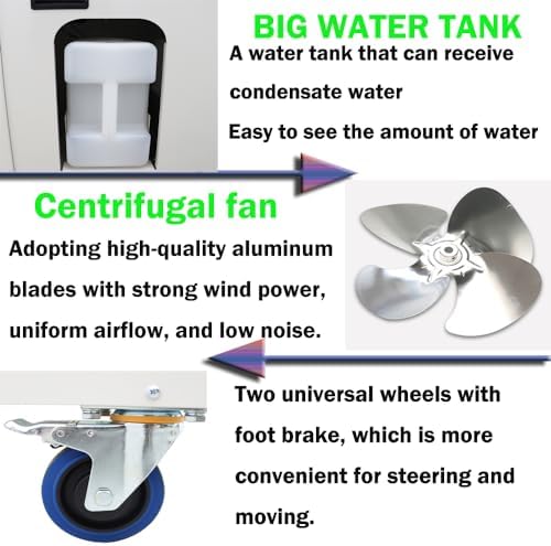 220V Industrial Spot Cooler 3600m³/h Commercial Portable Industrial Air Conditioner 1820W Mobile Air Conditioner 20400BTU