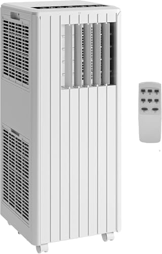 8000 BTU Portable Air Conditioner for Room up to 350 Sq.Ft 3-in-1 AC Unit with Cooling Fan & Dehumidifier Ultra-Quiet 24H Timer Remote Control Easy Install for Bedroom Office Living Room