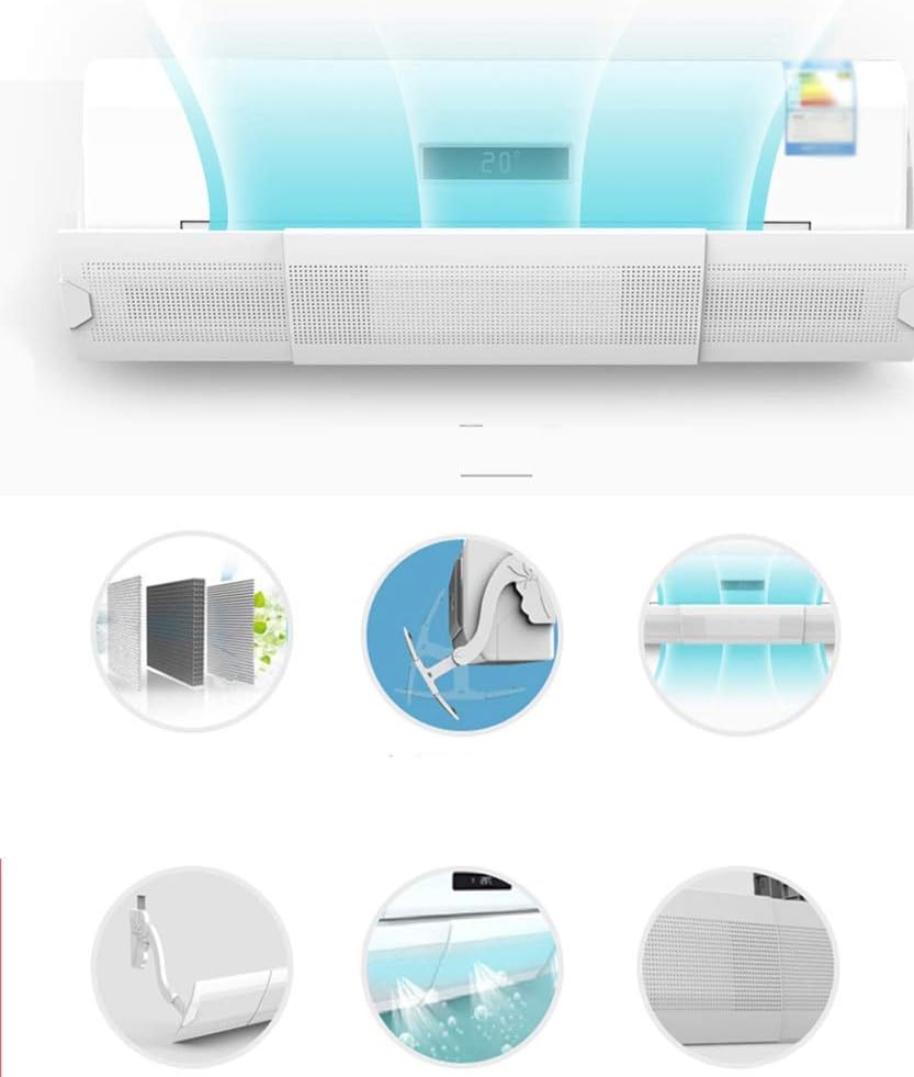 Air conditioning wind deflector Retractable, Air Conditioner Baffles, 180° Rotation Anti Direct Blowing, Lightweight Plastic Material