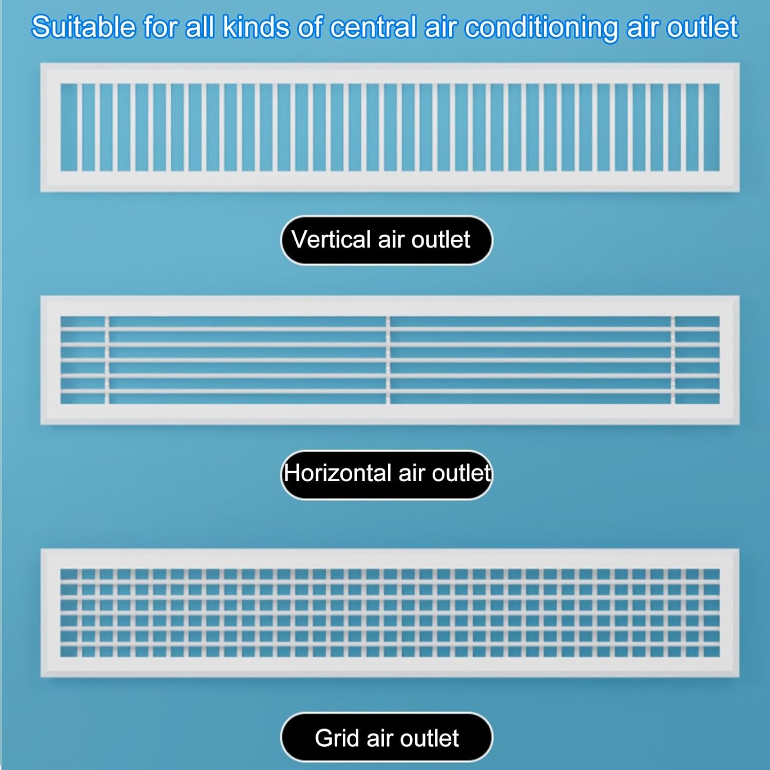 Air Vent Deflector│Adjust The Wind Direction At Will│Ceiling Register Vent Deflector│Air Conditioner Deflector Suitable Central Air Conditioning