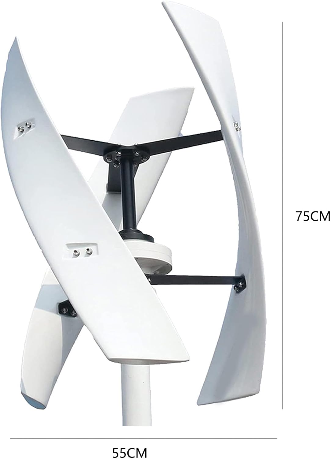 24v,BAOJUHUIKANG Portable Wind Turbines, with Controller And 3 Blades No Noise Vertical Magnetic Wind Generator,9000W 12V 24V 48Vsuitable for Streets/Gardens/Farms(White)