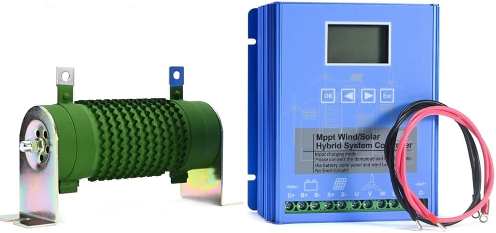 Multifunctional Wind Solar Controller12000w Wind Solar Turbine Generator Controller with Dump Load, 12V/24V/48V Automatic Controller for Home, Boat, Street Light,12V,12v