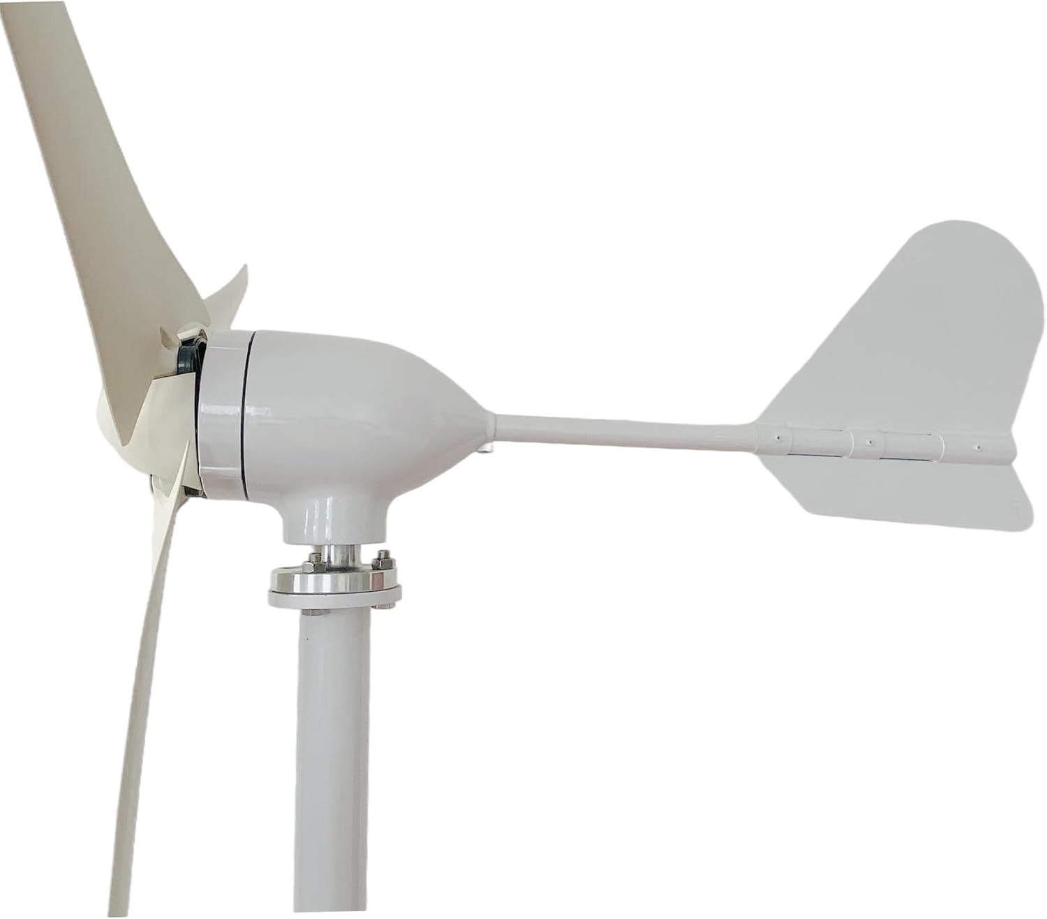 2500W Three-Phase Permanent Magnet Portable Wind Turbine Generator Kit, 12V/24/48V No Noise Vertical Axis Wind Turbine Generator for Home Street Lighting(White)