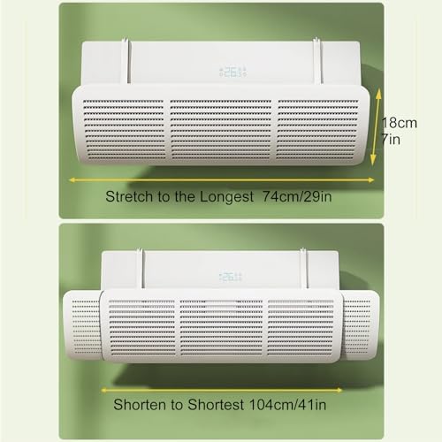AC Split Unit Flow Deflector,Retractable Air Conditioner Air Deflector,Adjustable Vent Deflectors,Anti-Condensation,Prevent Direct Blowing