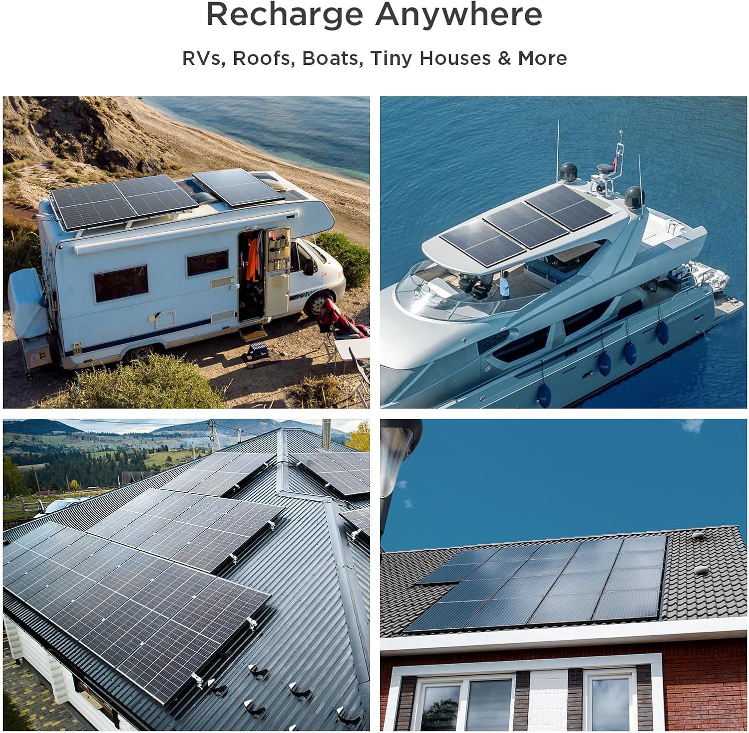 N-Type 16BB 200W Bifacial Solar Panel, 200 Watt Solar Panel 12V, 25% High Efficiency, Dual-Module Parallel Anti-Shade Design,for RV Van Marine Home Rooftop Off-Grid Systems (1 Pack 200W)