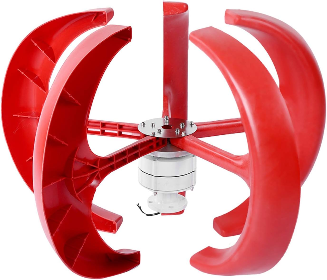 Wind Turbine Generator Kit, 600W 12V Vertical Wind Turbine Electricity Set,5 Blade Horizontal Wind Power Generator Kit for Home, Boat, Marine, Monitoring, Street Lighting