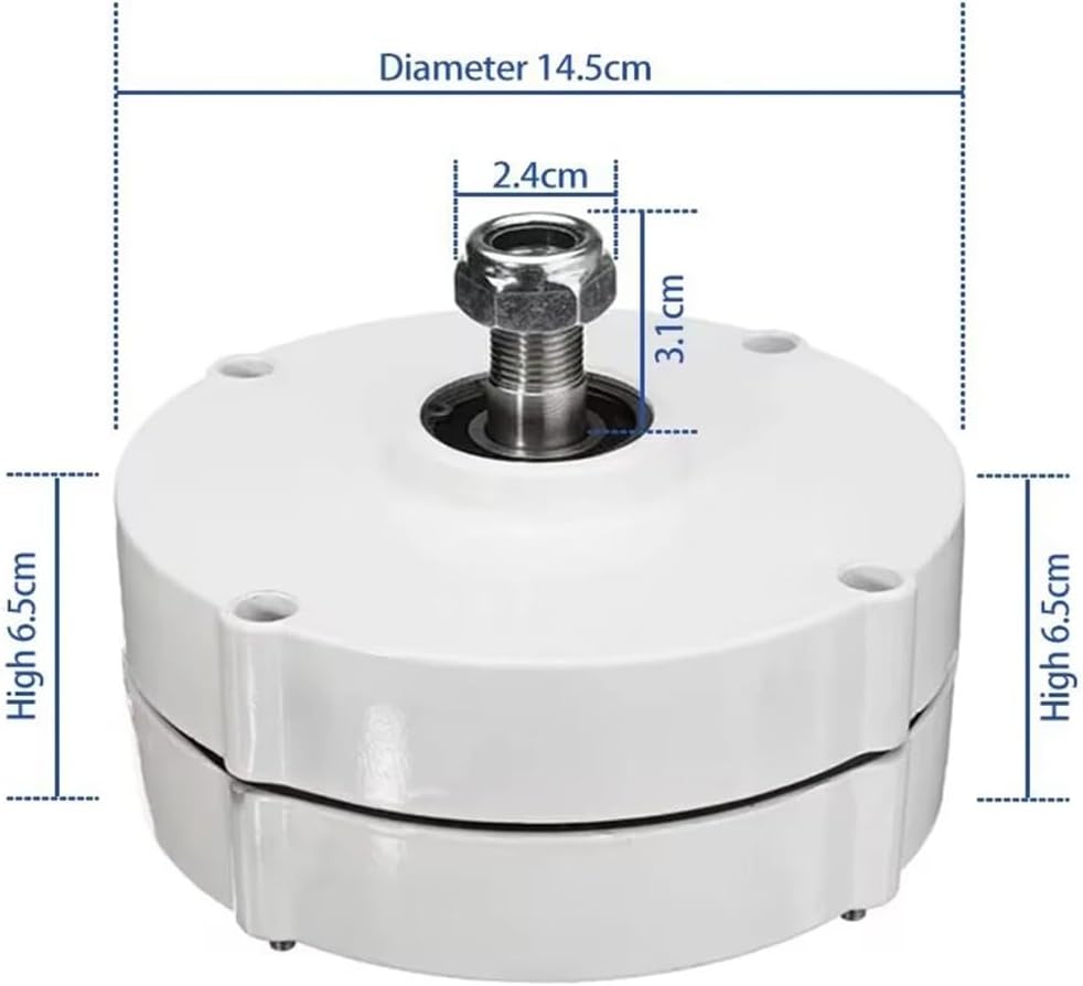 Low Speed Wind Turbine Generator 3000W 4000W 5000W 6000W 12V 24V 48V 3 Phase Magnet Generator AC Alt Penartors for Wind Turbine DIY Industrial Energy(Double Shaft,24V_6000W)