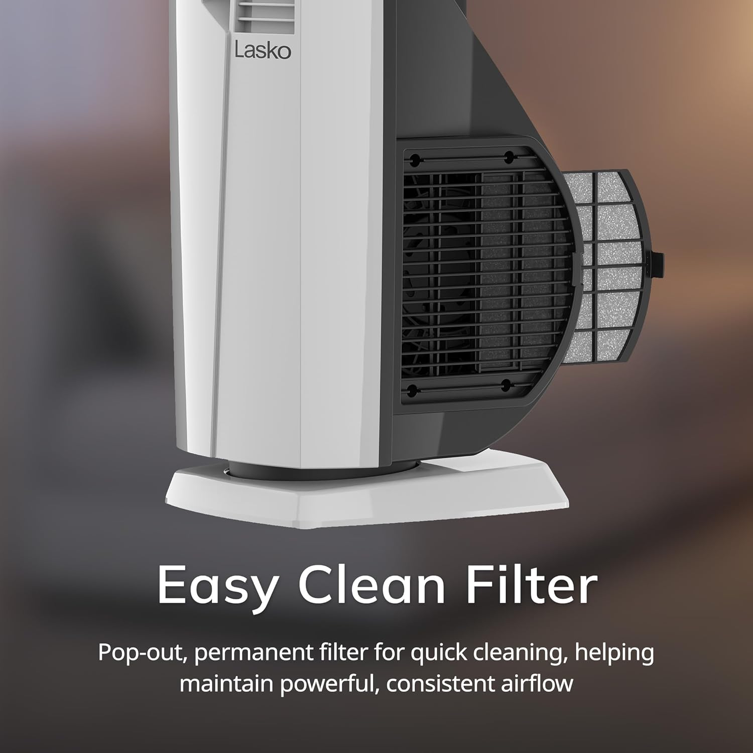 Lasko Oscillating Hybrid Fan and Space Heater for Home, All Season High Velocity Hybrid with Tip-Over Switch, Remote Control, Timer and Thermostat, 37.5 Inches, White, 1500W, FHV820