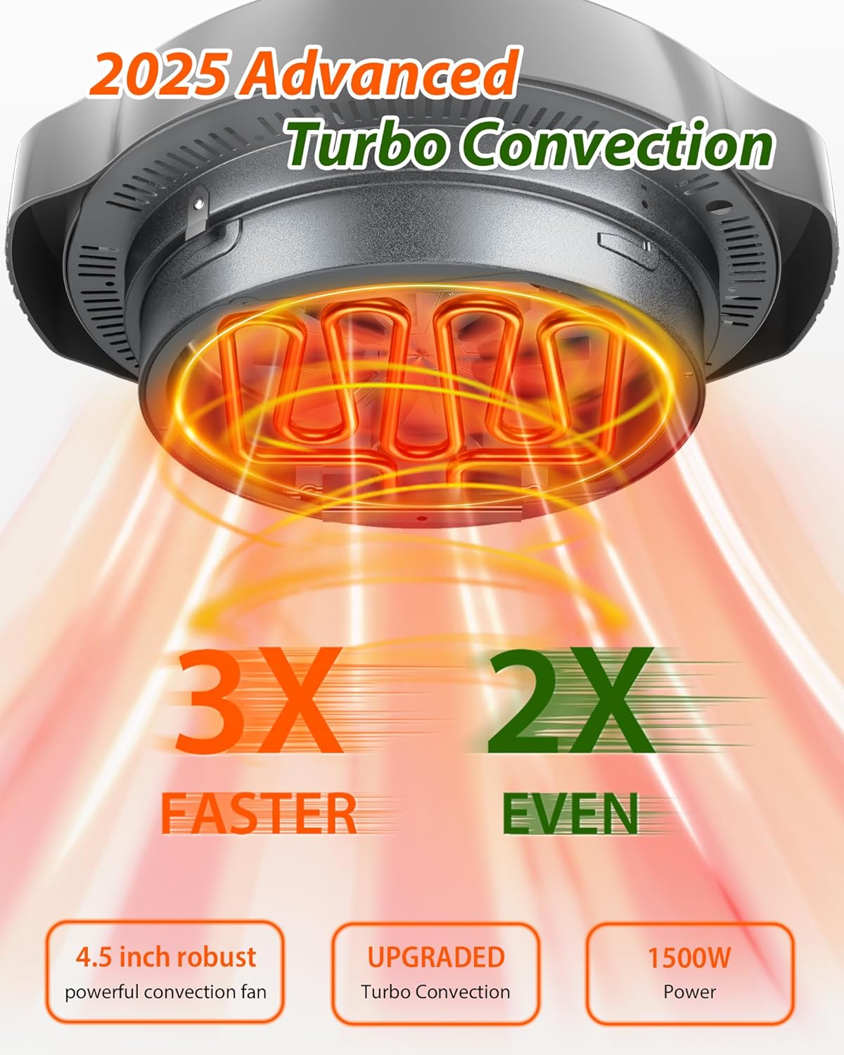 Nuwave Oven Pro Plus Air Fryer, Infra-Red Countertop, 2025 Advanced Convection, No Defrosting or Preheating, Cook Fresh or Frozen, Durable Power Dome, 100 Presets & 50 Memory, PFAS Free, Cool Grey