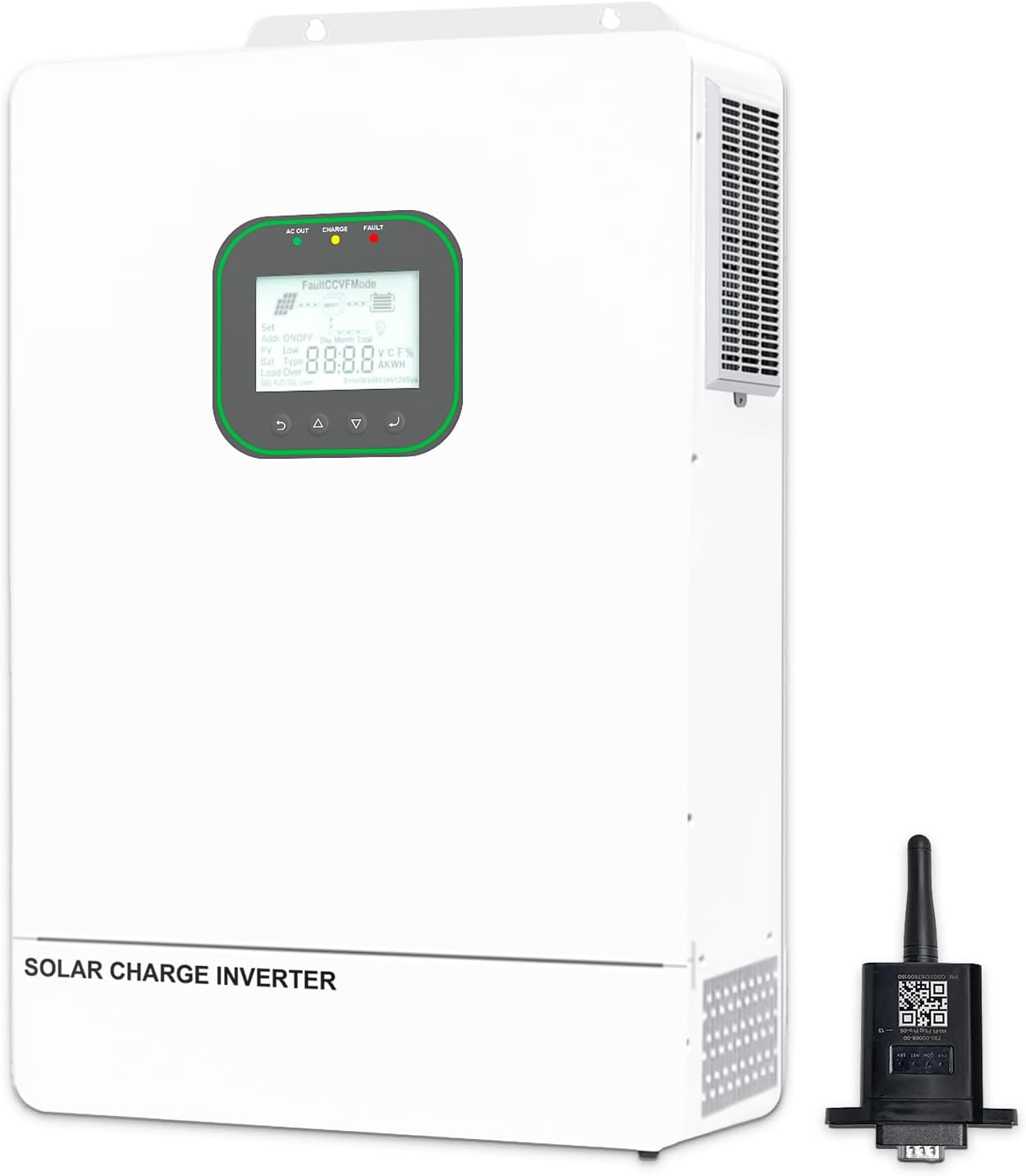 6500W All in One Solar Hybrid Inverter with WiFi, MAX .6 Parallel, Pure Sine Wave with CT Sensor, Built-in 2 MPPT Solar Charge Controller, 48V to 120V-240V with CT Sensor for Home, RVs, Lead Acid/Li