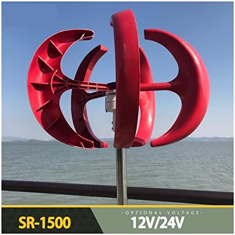 1500W Wind Turbine Generator - Vertical Axis 12V 24V Motor for Quick Start, Ideal for Home, Farm & Street Lighting with MPPT Controller - Renewable Energy Solution