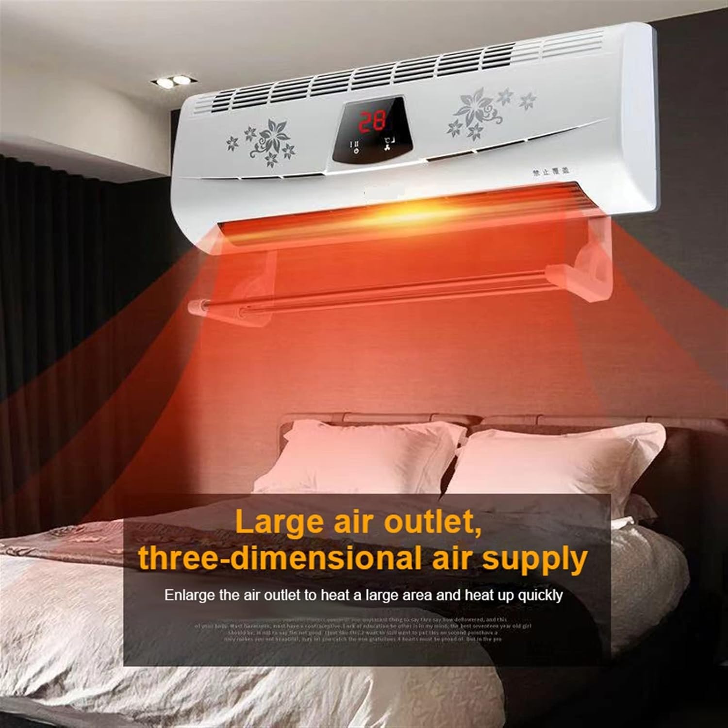 Air Conditioner Energy-saving Wall-mounted Air Conditioner Portable Heater Home Timer Remote Control Thermostat