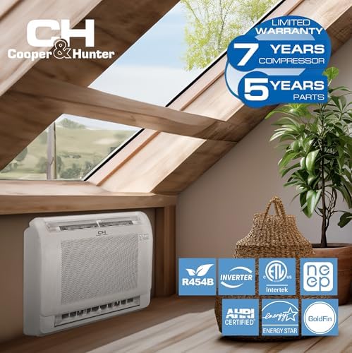 Cooper & Hunter 16,000 BTU Single Zone Floor Mounted Console Mini Split Air Conditioner & Heat Pump – 23.8 SEER2 – 16FT Installation Kit – 230V Inverter