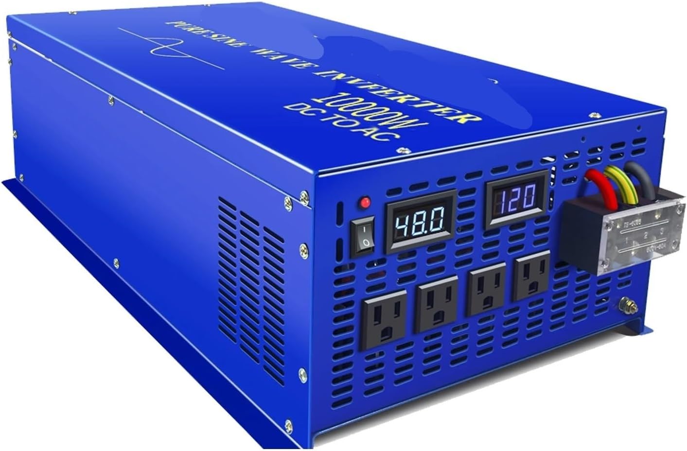 10000W Pure Sine Wave Inverter 24V 220V Solar Inverter Power Bank Battery Converter 12V/36V/48V/96V DC to 110V/120V/230V/240V AC(60V,220V)