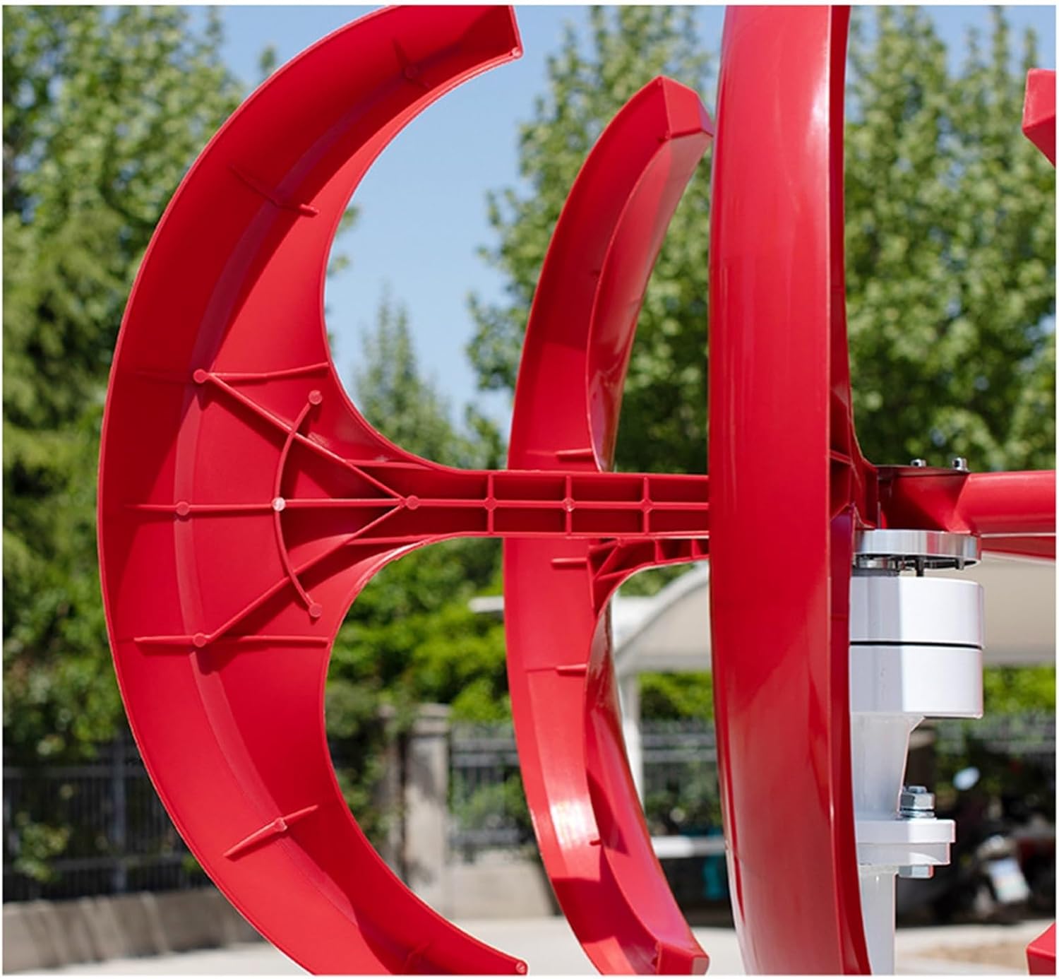 Wind Generator, 400W Red Lantern Wind Vertical Axis Landscape Solar-Wind Hybrid Street Light 12V,for Home, Farm, RVs, Boats