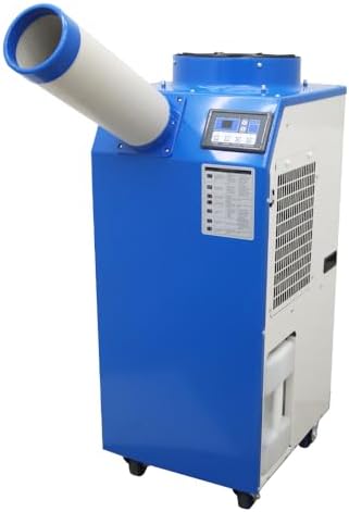 Industrial Portable Air Conditioner with Wheels 14L Large Tank Commercial Spot Cooler Adjustable Air Outlet Ideal for Hospitals Workshops Outdoor Events 110V 1.4KW