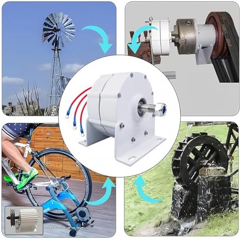 12000W 3 Phase Permanent Magnet Alternator - High Efficiency 12V/24V/48V Electric Generator for Wind Turbines, DIY AC Motor with Controller, Ideal for Renewable Energy Solutions