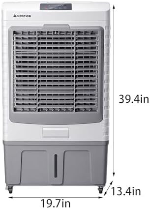 Conveniently Portable Air Conditioner with 3-Speed Adjustable Fan, Extra-Large Water Tank, and Powerful Evaporative Cooling for Enhanced Air Comfort Anywhere Suitable for Large Spaces