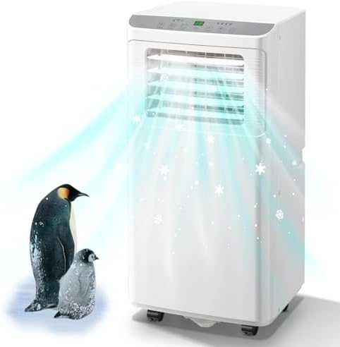 WANAI 8000 BTU Portable Air Conditioners Cools Up to 250 Sq.Ft, 3-in-1 Portable AC Units with Remote Control, Dehumidifier and Fan Mode, Suitable for Home, Dorms, Office, Apartment