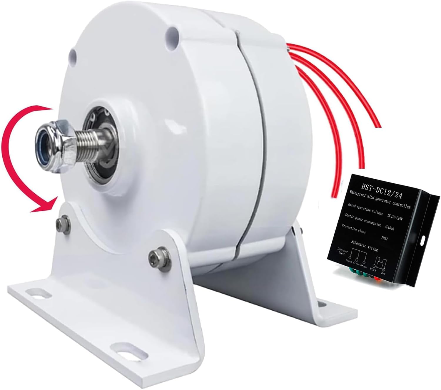 14000W Permanent Magnet Generator Alternator Motor,12V-220V DIY 3 Phase PMSG Brushless Electric Wind Power Turbine Generator,48v