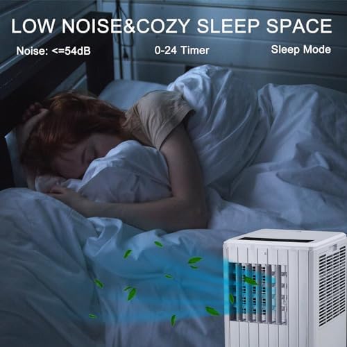 Portable Air Conditioner | 8,000 Btu for Large Rooms Up to 350 Sq. Ft. | 3 Modes, Remote Control, and Installation Kit Included | Ideal for Cooling