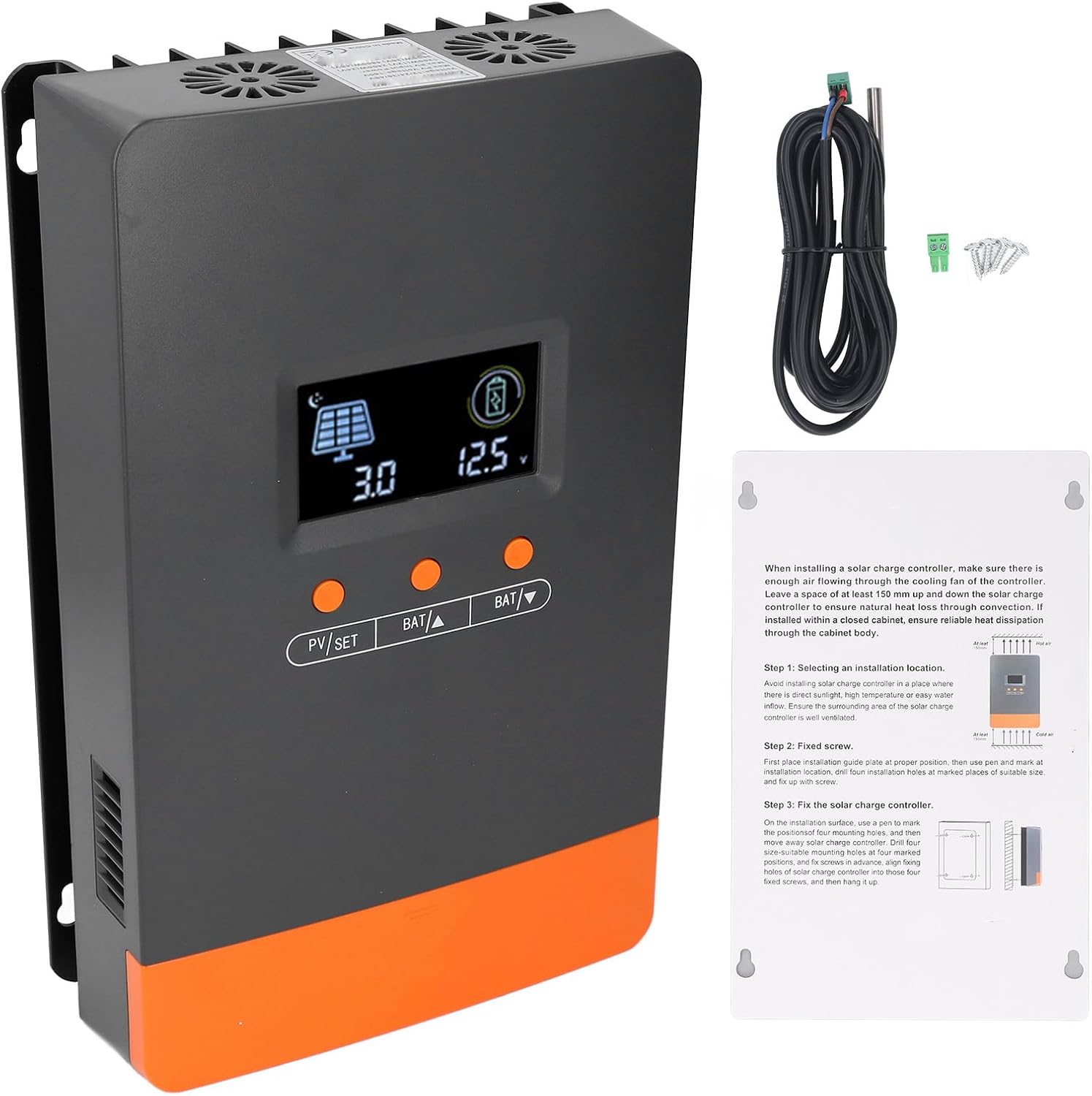 Eujgoov 100A MPPT Solar Charges Controller 3 Stage Charging Modes High PV Input Voltage 160V for RVs and Solar Systems
