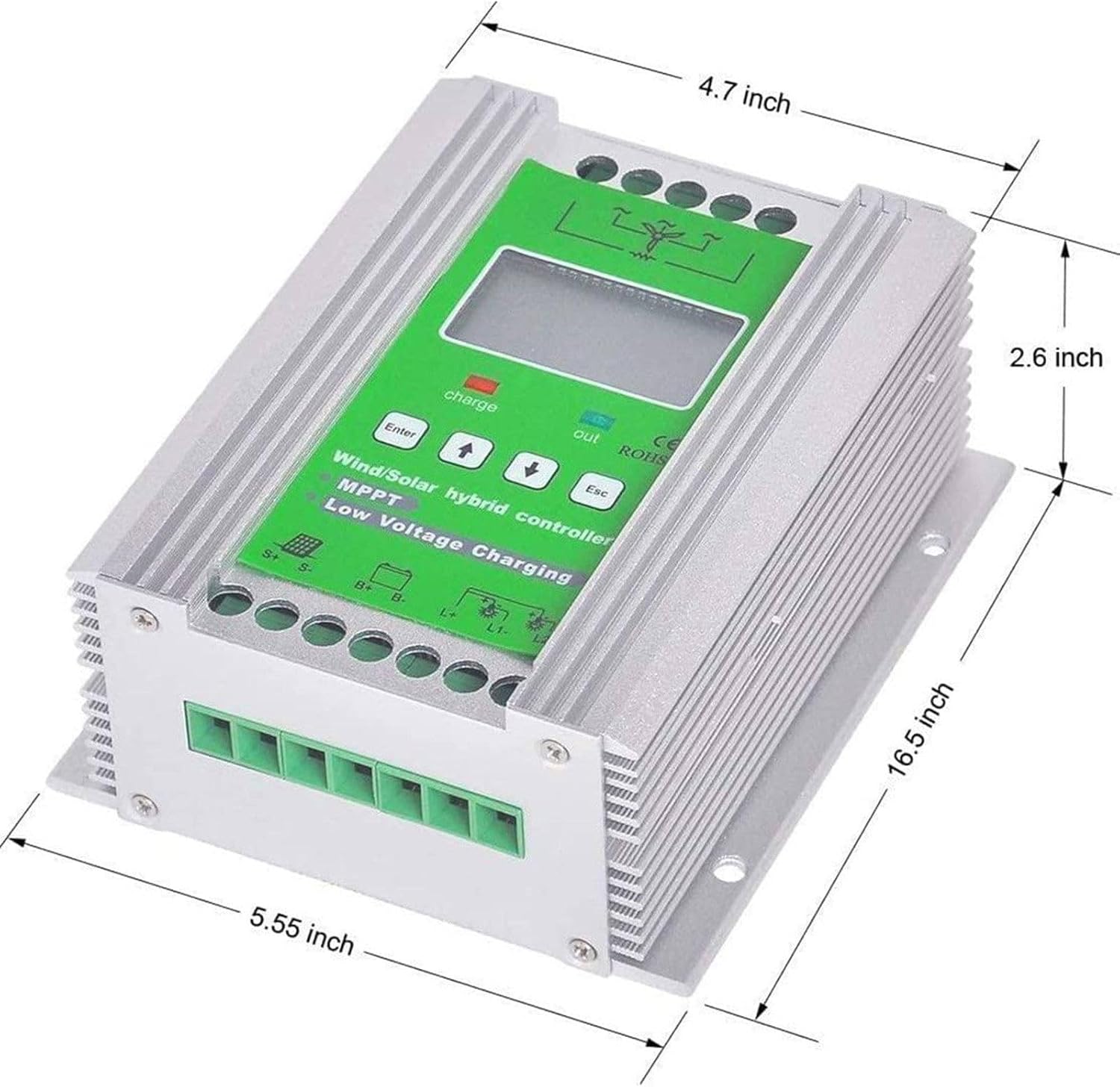 Wind Charger,Wind Charge Controller,LCD Energy Char-ge Controller,2000W-12000W Wi-nd Solar Hybrid Char-ge Con-Troller,Wi-nd Turbine Battery Char-ger,for W-ind, Solar Panel 12V-24V-10000W