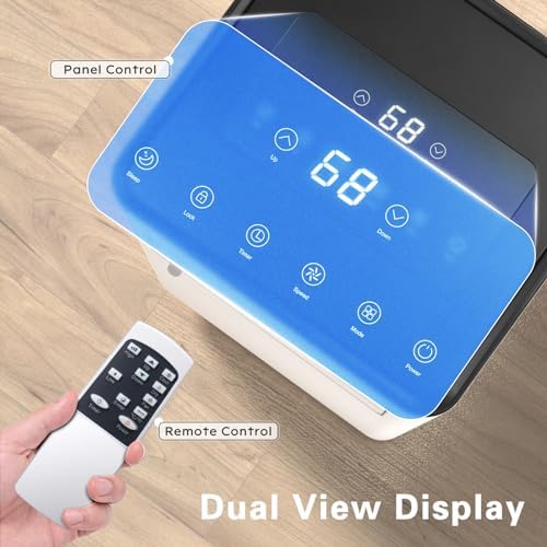 Xbeauty Portable Air Conditioner, 8000 BTU 3 Modes & Speeds with Remote Control, 24H Timer for Bedroom/Office, White