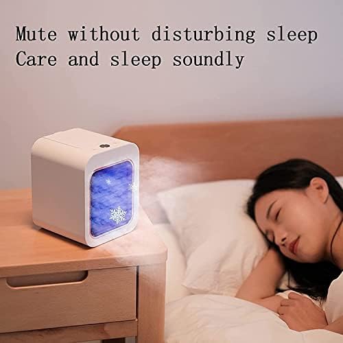 Mini Air Cooler - Portable Cooler Fan, Portable Desktop Cooling Fan, Personal Table Air Conditioner Fan for Bedroom Office Home Room (Color : White)