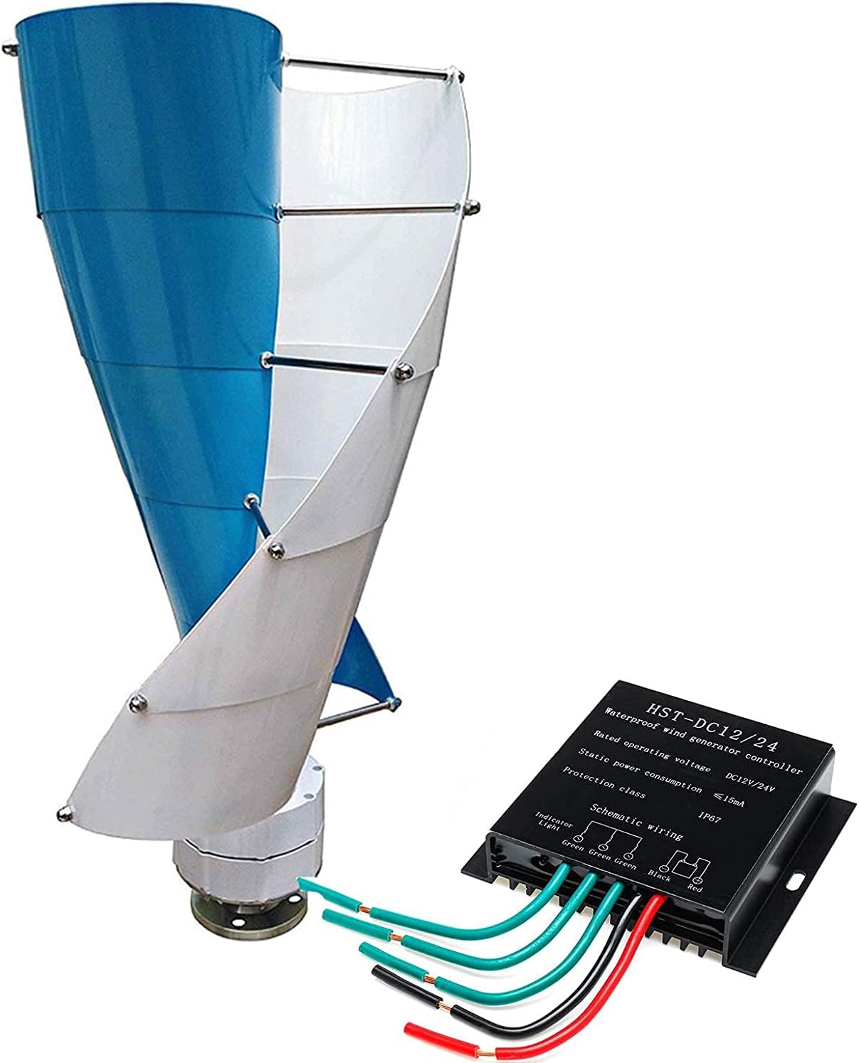 8000W Wind Turbine Generator Windmill Fit, Boat-Free Wind Turbine Generator Speed Windmill LED Display