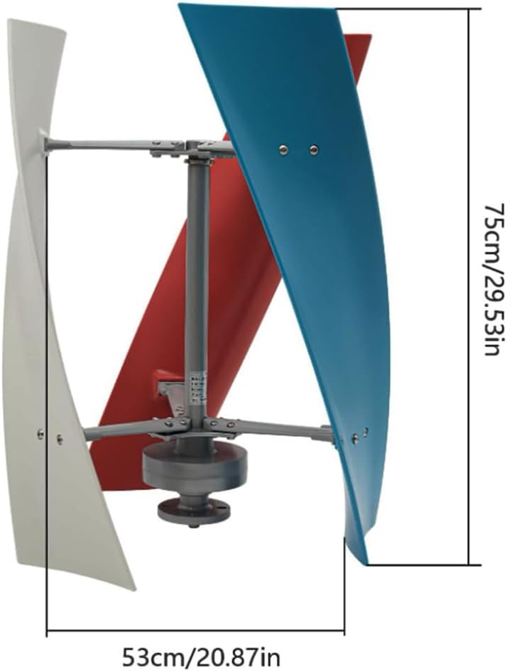 2000W Vertical Wind Turbine Generator Set,12V 24V 48V 220V Windmill Maglev Generator 3Blades Suitable for Courtyard and Garden Lighting(Low Noise),220V