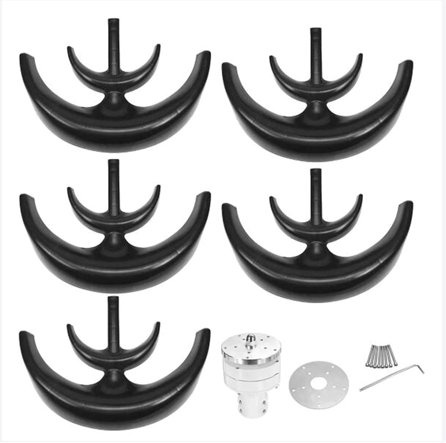 1000W-3000W No Noise Vertical Wind Turbine,12V 24V 48V IP67 Maglev Generator 1.3M/S Low Start 45M/S Max Wind Boat Gazebo Cabin Use Durable