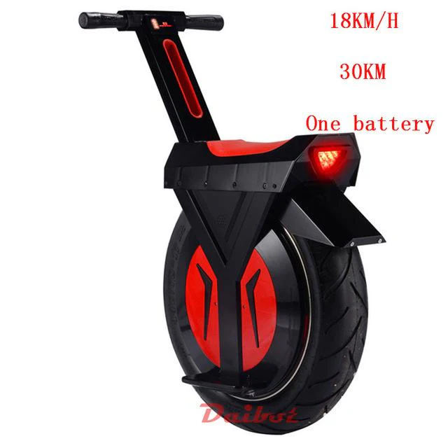 17 Inch Big Tires Electric Unicycle Monowheel 500W 60V One Wheel Balance Scooters For Adults With Two Batteries
