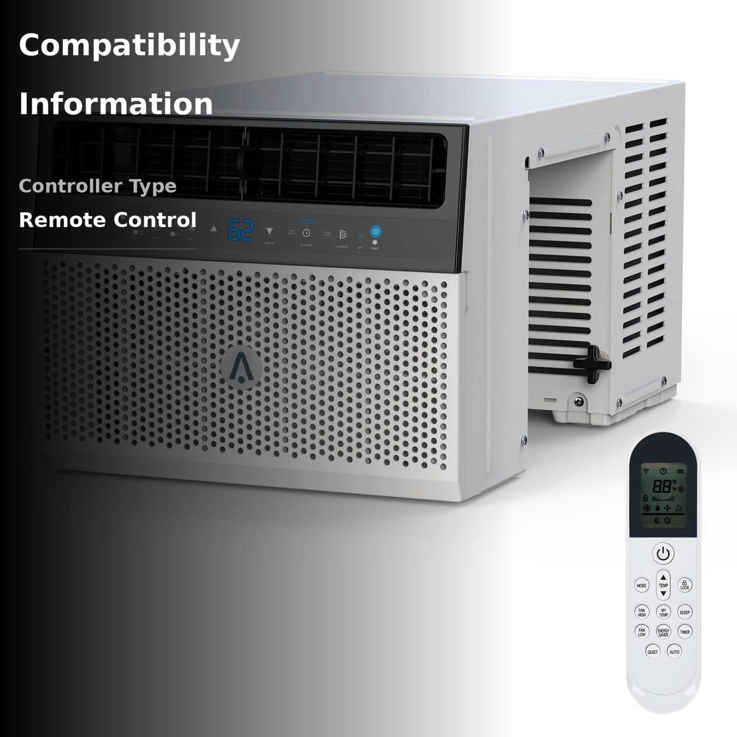 6000BTU Window Air Conditioner, Ultra Quiet Window AC Unit with Energy Efficient Cooling for Rooms up to 250 Sq.Ft, 6 Modes,Sleep Mode, Easy Install for Bedroom, Office, Small Room