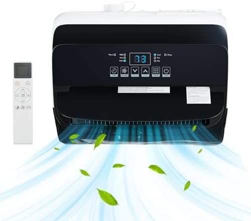 Portable AC, 12,000 Btu Portable Air Conditioners with 24h Timer, Remote Control, Portable Ac Units for Rooms Cooling Up to 550 Sq.Ft. Cooling, Dehumidifying, Fan, 3 In 1 AC, White