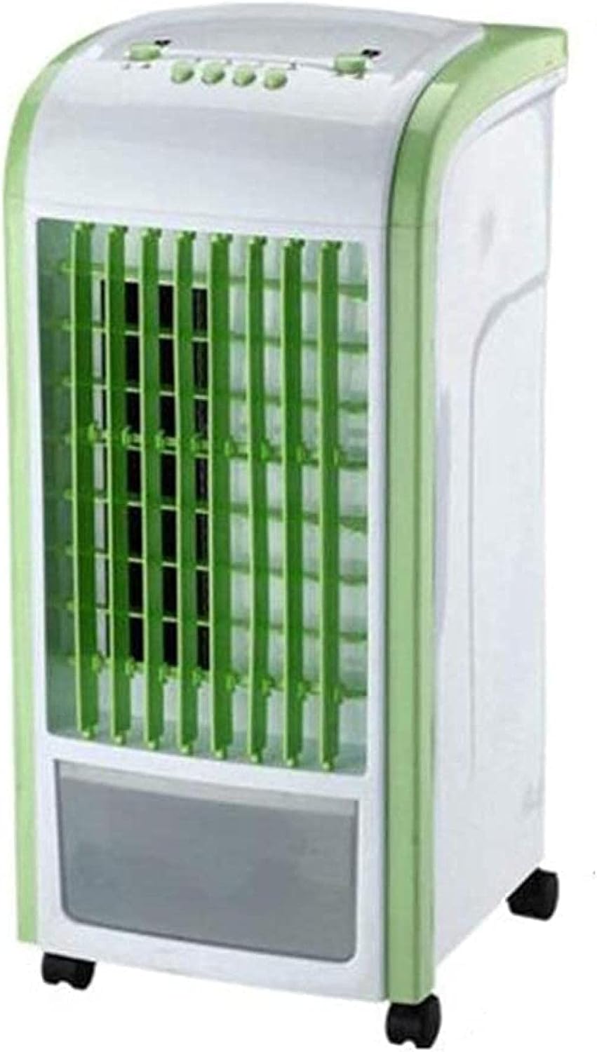 Portable Air Conditioner Cooler Air Conditioner Mobile Without Hose Air Cooler 3 Gear Wind Speed Wide Angle Air Supply Visual Tank Mobile Convenience Household Portable Cooli (White) (Green)