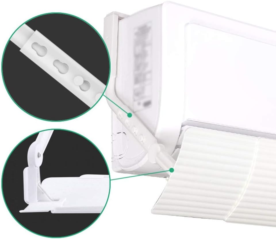 Retractable Air Conditioner Deflector, 180° Rotation Anti Direct Blowing Windshield Air Conditioning Baffles for Home/Office