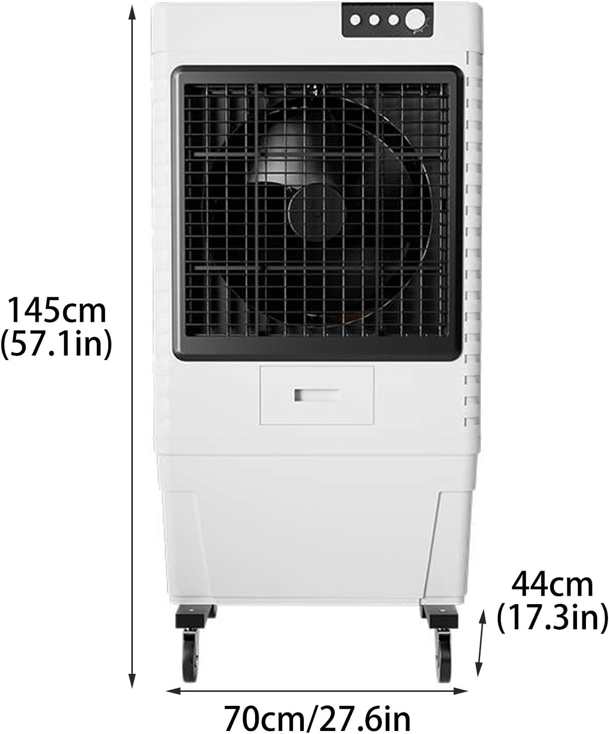 Windowless Air Conditioner, Evaporative Swamp Cooler with 3 Speeds and Large Tank, Portable Air Cooler for Room Office Garage Use